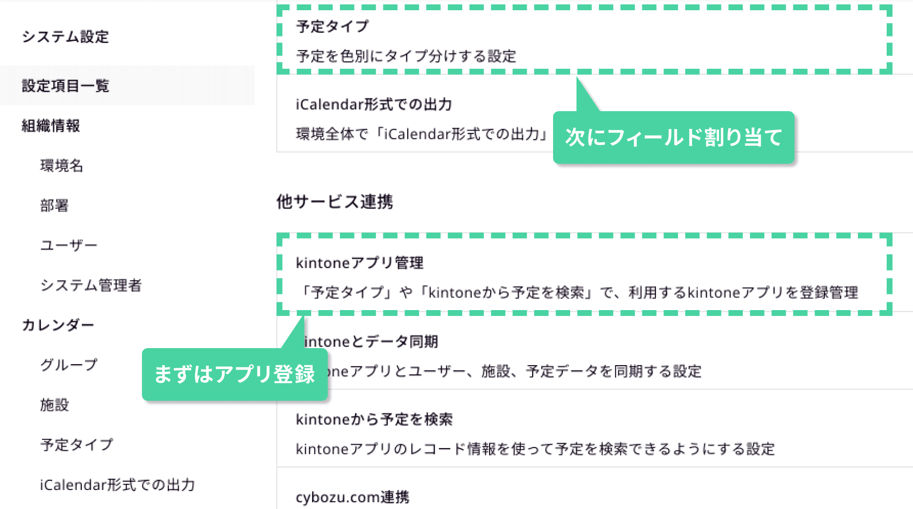 システム管理者がフィールドを割り当て可能